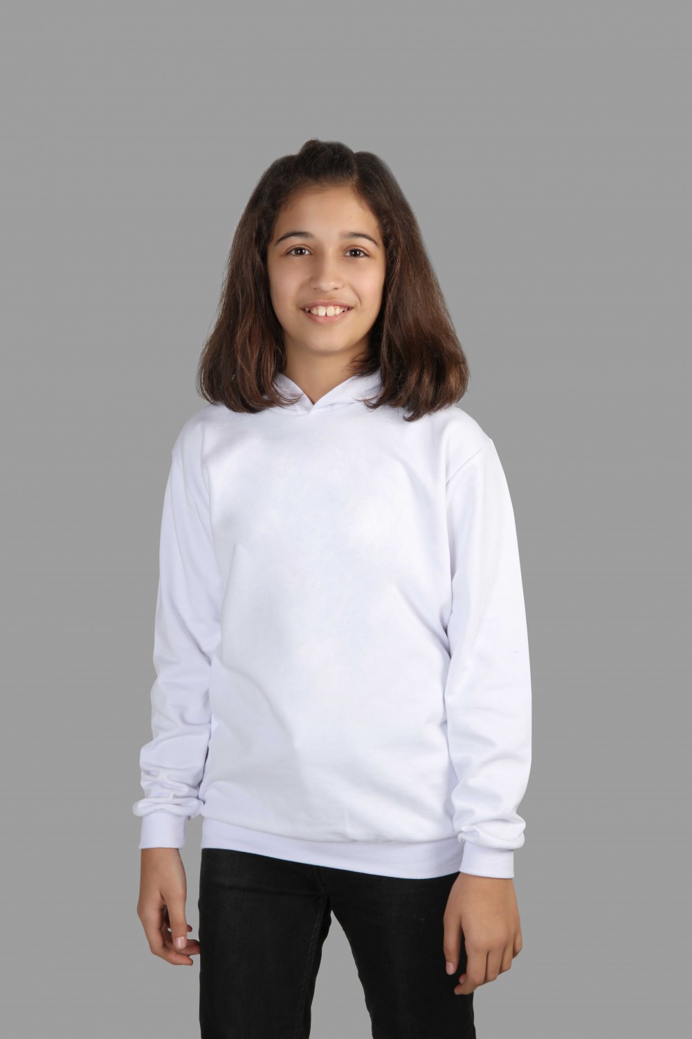Raf Coll Çoçuk Düz Beyaz Kapüşonlu Sweatshirt Iki Iplik Içi Şardonlu Raf Coll Çoçuk Düz Beyaz Kapüşonlu Sweatshirt Iki Iplik Içi Şardonlu