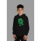 Raf Coll Çoçuk Siyah Kapüşonlu Sweatshirt Minecraft Dijital Baskılı Iki Iplik Içi Şardonlu