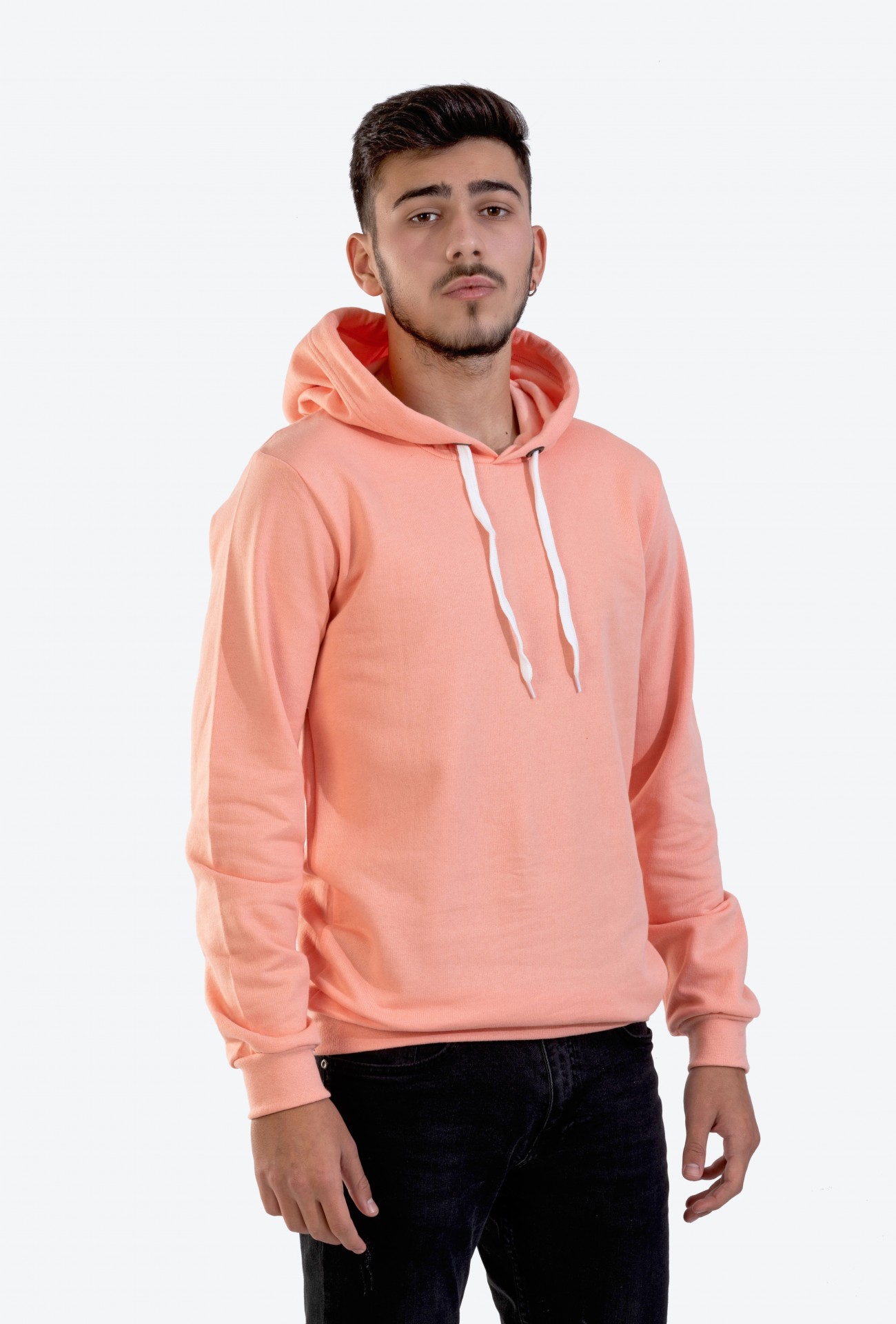 Raf Coll Unisex Pudra Pembe Kapşonlu Sweatshirt