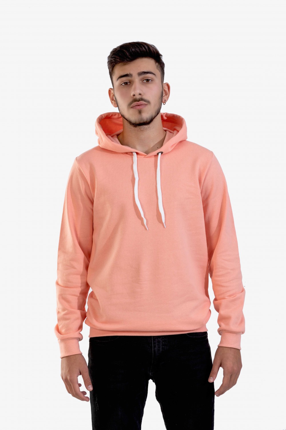 Raf Coll Unisex Pudra Pembe Kapşonlu Sweatshirt