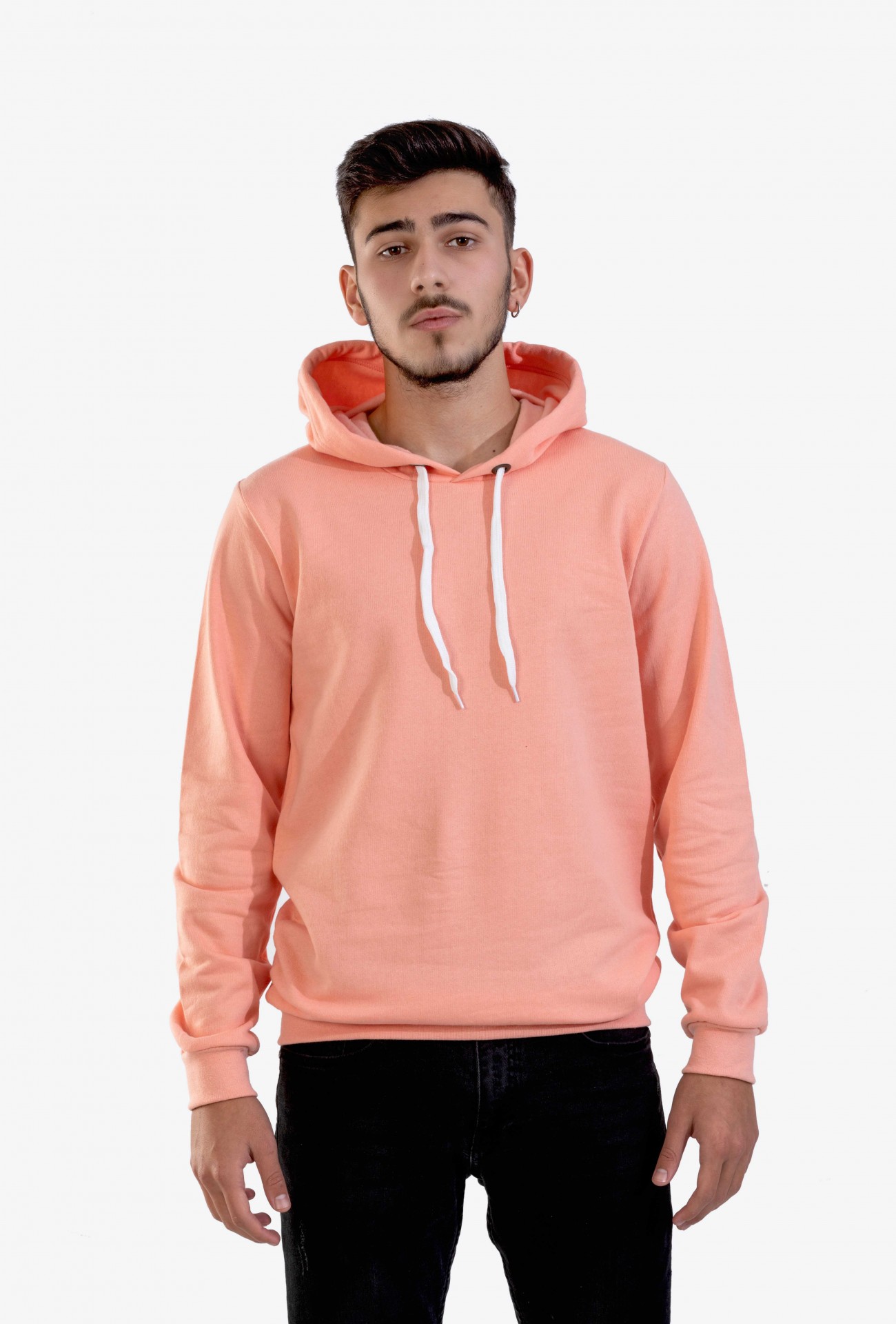 Raf Coll Unisex Pudra Pembe Kapşonlu Sweatshirt