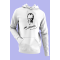 Raf Coll Beyaz Oversize Atatürk İmza Dijital Baskılı Kapüşonlu Sweatshirt